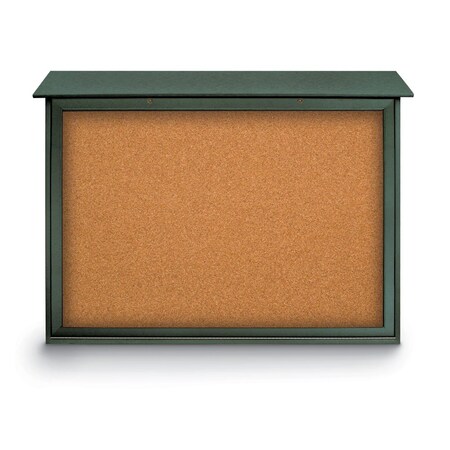 United Visual Products Indoor Enclosed Combo Board, 48"x36", White Frame/White Porc & Rubber UVCB4836W-WHTPORC-RUBBER